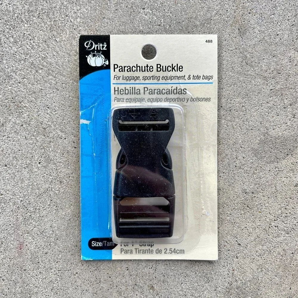 Parachute Black Buckle Clip with 1” Strap